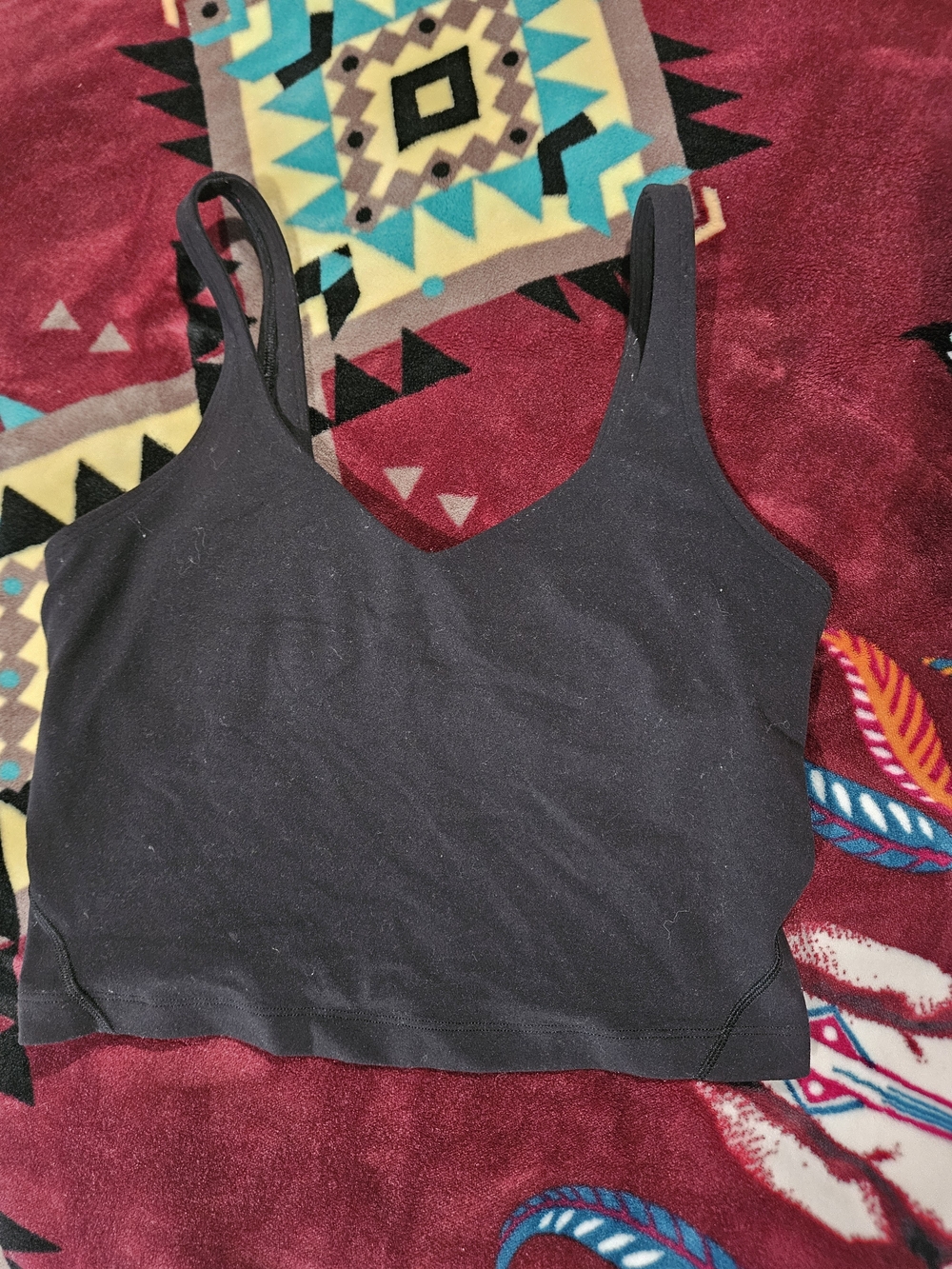 lululemon athletica Black Cropped Tank with Wide Straps